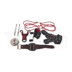 Stainless Steel Red Wrap Left and Right Hand Fishing Slingshot Set Outdoor Fish Target Shooting