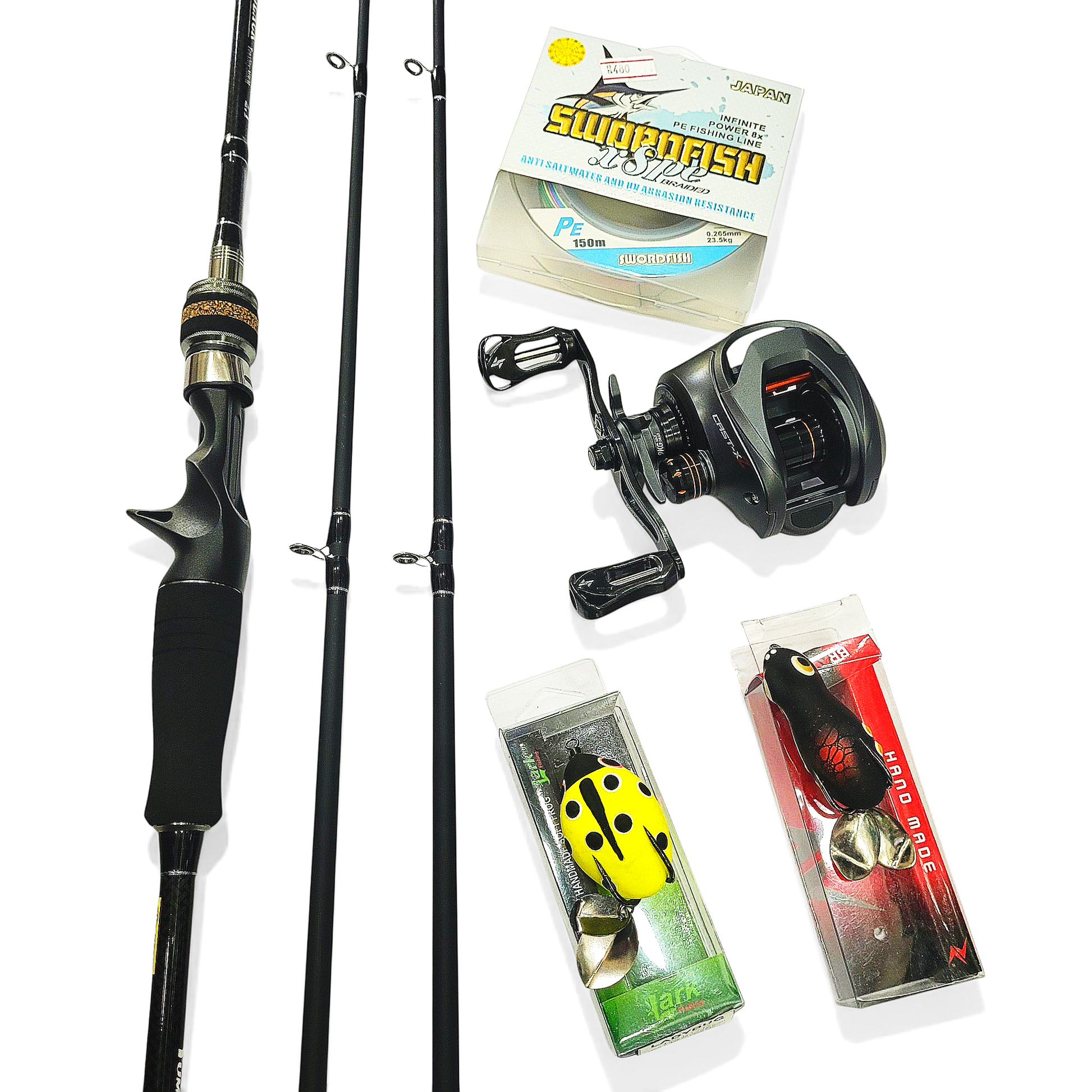 Premium Double Tip Baitcaster Combo Hunting Black Baitcasting Rod 7ft Seasir Baitcasting Reel - Fishing Tackles Premium Double Tip Baitcaster Combo Hunting Black Baitcasting Rod 7ft Seasir Baitcasting Reel - Fishing Tackles